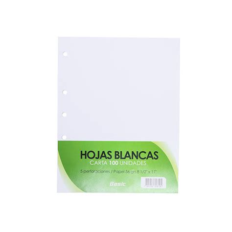 Hojas Blancas Perforadas