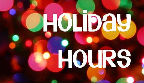 Holiday Hours Pic Word Message Sign With A Wood Christmas