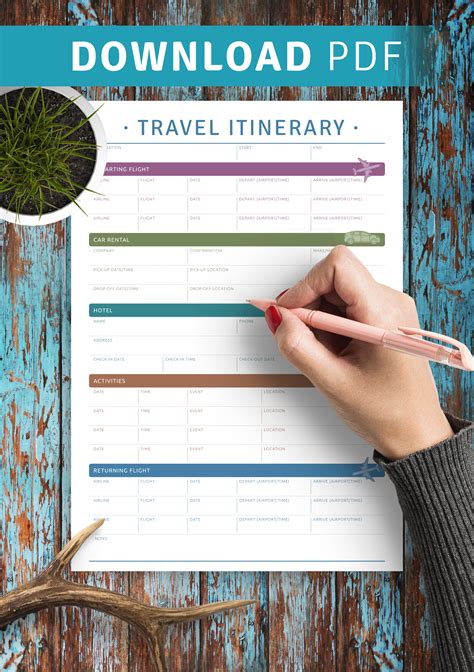 Holiday Itinerary Template [Free PDF] Word Apple Pages Google Docs