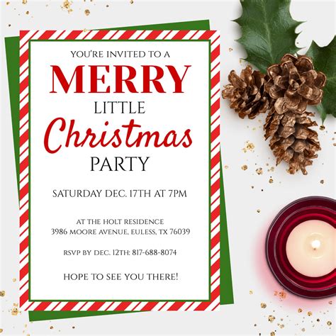 Corporate Holiday Party Invitations Golden Holiday Cheer