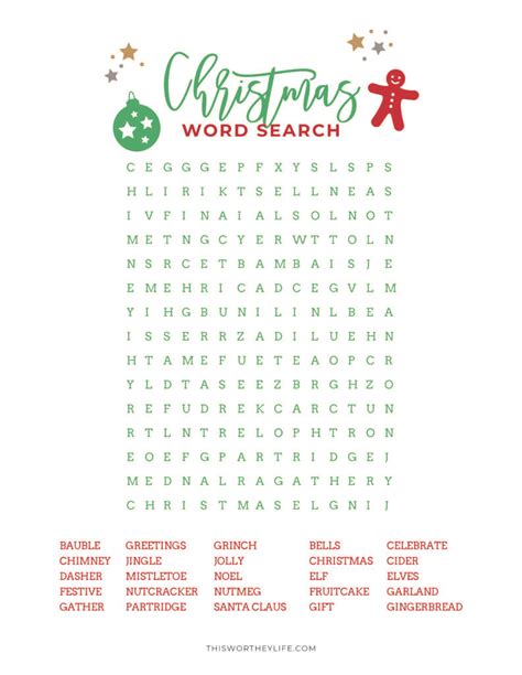 Free Christmas Word Search Printable for Kids! I Spy Fabulous