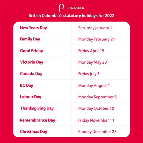 holiday in canada 2022