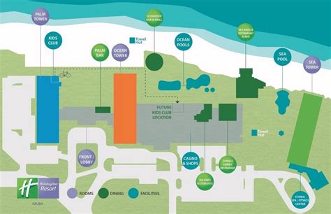 holiday inn aruba palm beach map