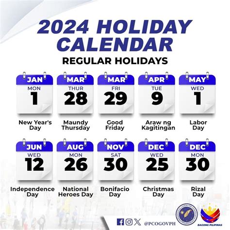 holiday march 2024 philippines