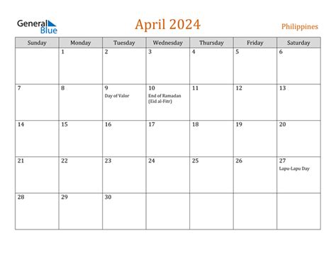 holiday on april 2024 philippines