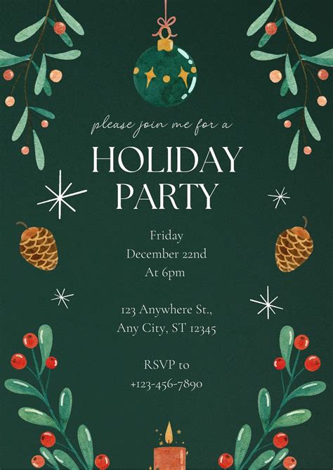 Holiday Party Theme Invite