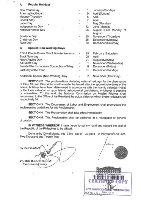 holiday philippines 2023 official gazette