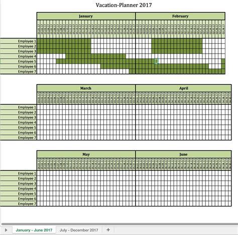 Holiday Work Schedule Template