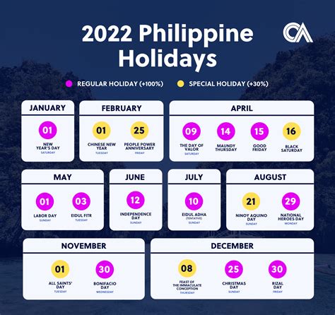 holidays 2024 philippines