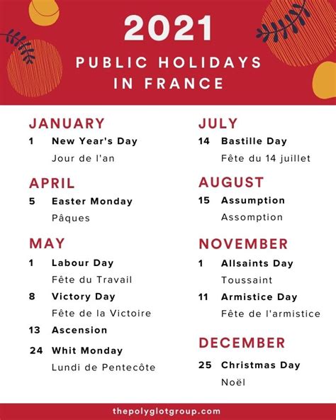 holidays in france dates