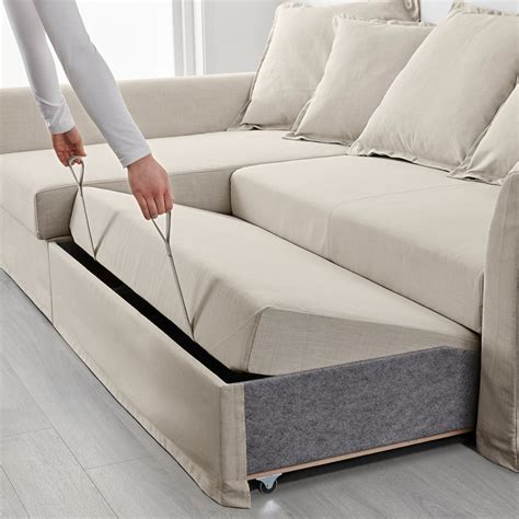 The Best Holmsund Corner Sofa Bed Nordvalla Beige For Small Space