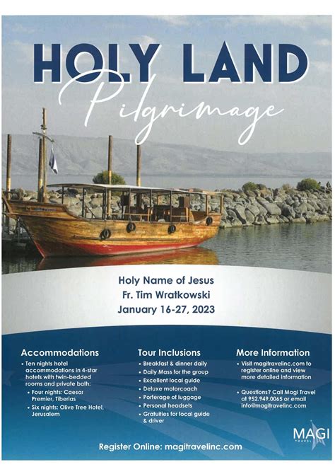 holy land pilgrimage catholic 2023