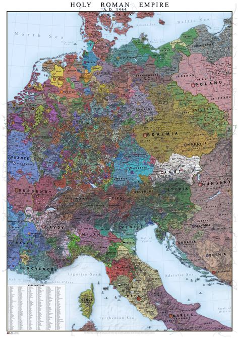 holy roman empire map 1444