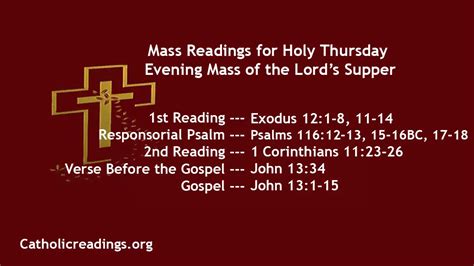 holy thursday mass readings