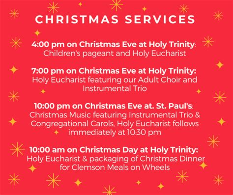 holy trinity church christmas services