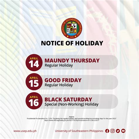 holy week 2022 philippines holiday