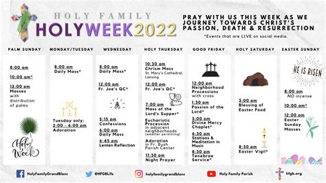 holy week 2022 schedule