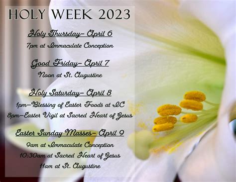 holy week 2023 holy wednesday