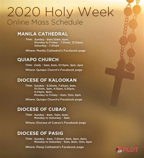 holy week 2023 philippines mass schedules