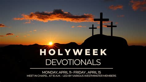 holy week devotionals 2024