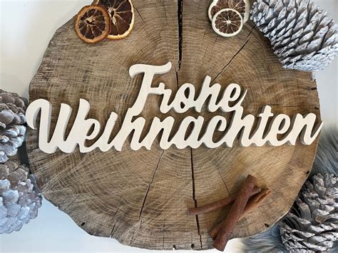 holz schriftzug frohe weihnachten