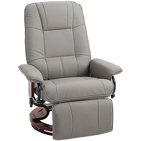 Massage Recliner Chair with Footrest, 10 Vibration Levels, Faux