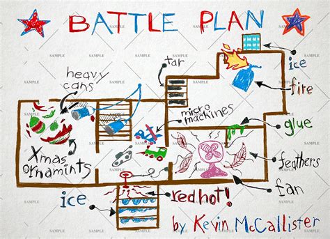 Home Alone Battle Plan by Kevin McCallister poster print Etsy