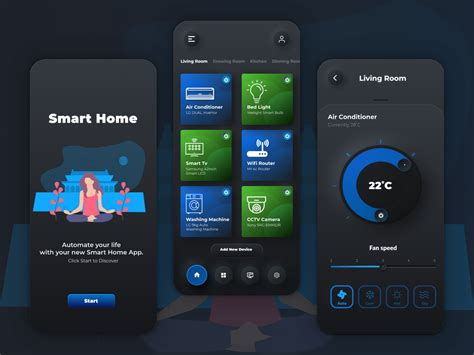 (Freebie) Smart Home Automation App using Neumorphism by Sorwoar Resim