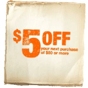 5 OFF 50 HD HOME DEPOT ONLINE COUPON Coupons