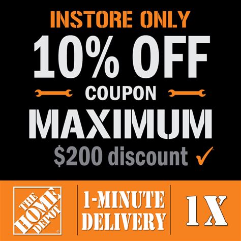 (4X) home depot 10 OFF! exp 10/15/2020 Lowes coupon ONLY WORKS