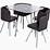 Argos Home Elsie Glass Dining Table & 4 Black Chairs from argos.co.uk