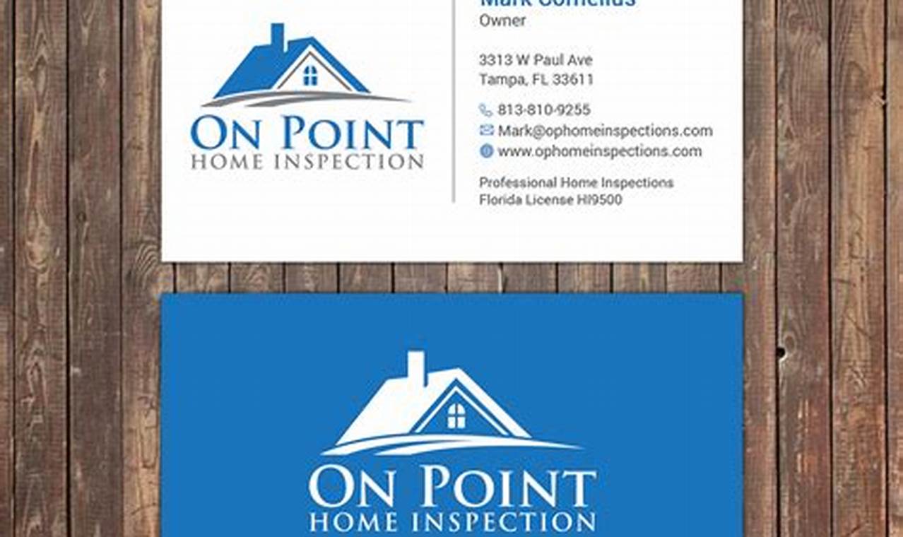 home inspector business cards