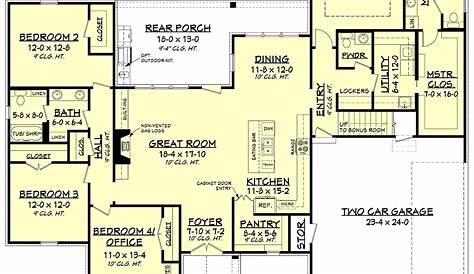 Single-Story 3-Bedroom Craftsman Modern Farmhouse with Bonus Room above