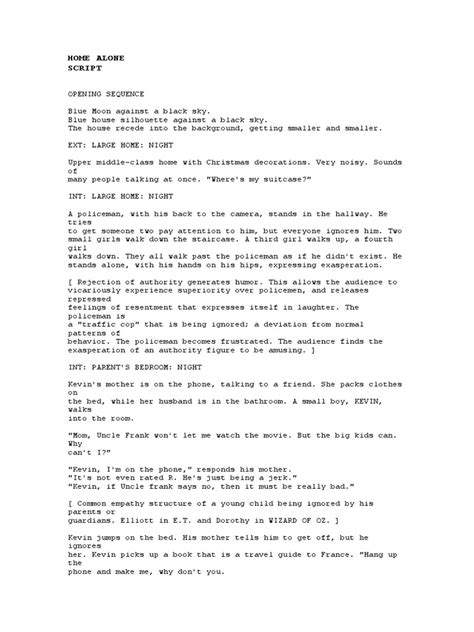 home alone script