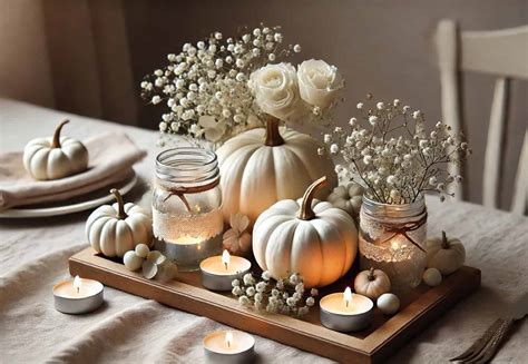 Home Decor White Pumpkins