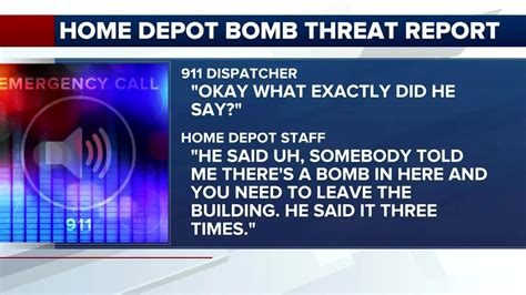 home depot bomb scare