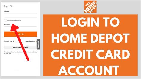 home depot credit card account