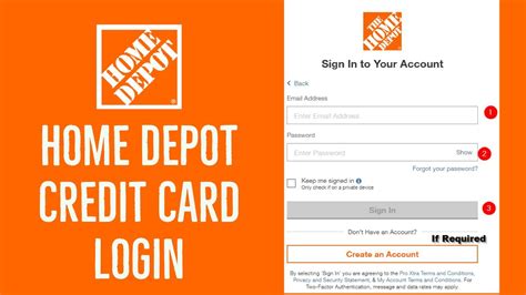 home depot credit card login