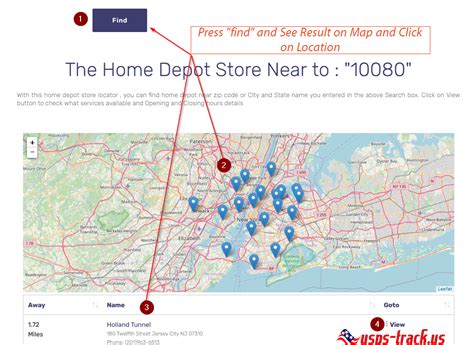 home depot near me location map distance