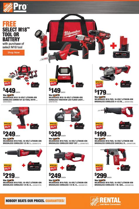 home depot products list