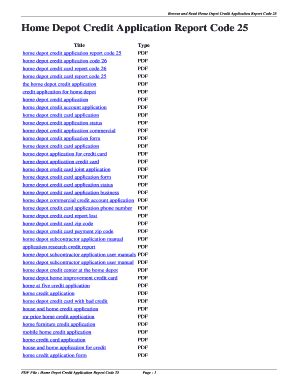 Home Depot Report Code 25 Means