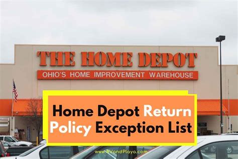 Home Depot Return Policy Exceptions