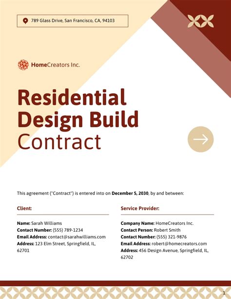 Home Design Contract