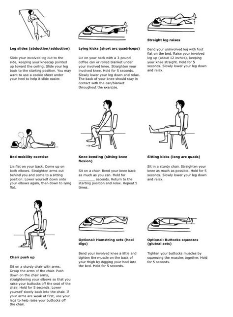 home exercise program for total knee replacement pdf