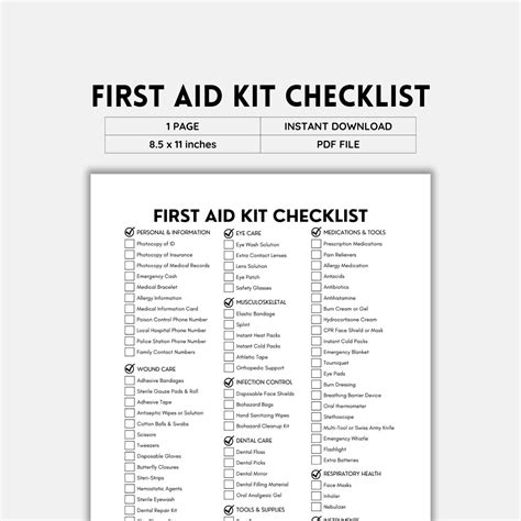 Home First Aid Kit List