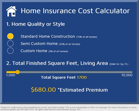home insurance estimate calculator