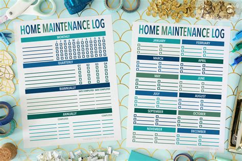 Home Maintenance Free Printable
