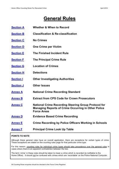 home office counting rules for recorded crime