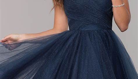 Homecoming Dresses Blue Navy Beaded Satin Short For Teens Bohogown