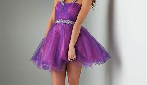 Homecoming Dresses Short Purple Cute V Neck Chiffon Prom V Ne